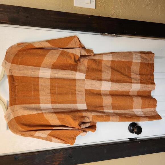 Amuse Society Women's Lovely Day Plaid Button-Up Mini Dress - Size Medium - Picture 6 of 8